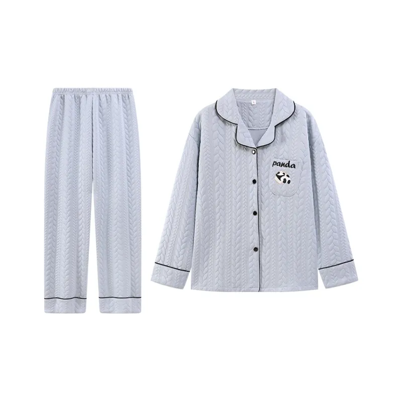 DanceBees Pajama Set Women's Gray-0