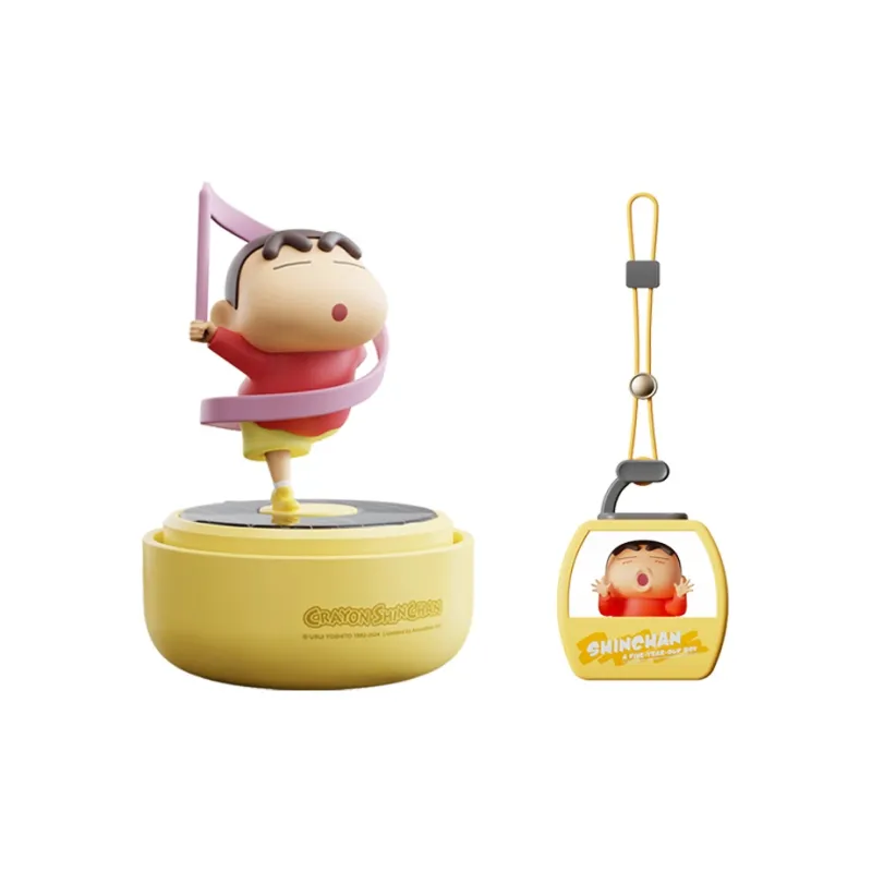 ROCK Crayon Shin Chan Solar Self Rotating Cute Plush Self Rotating Bedroom Desktop Chibi Figures-15