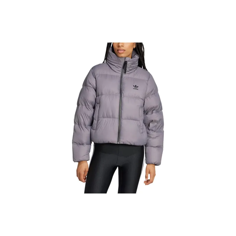 Adidas Originals Regen FW24 CROP Down Jacket Women's Shadow Trace Gray-1