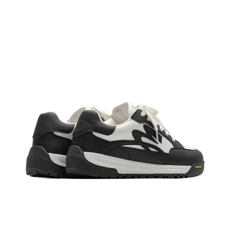 Mule Donkey Breathable Height Increasing Low Top Casual Shoes Unisex Black White-4