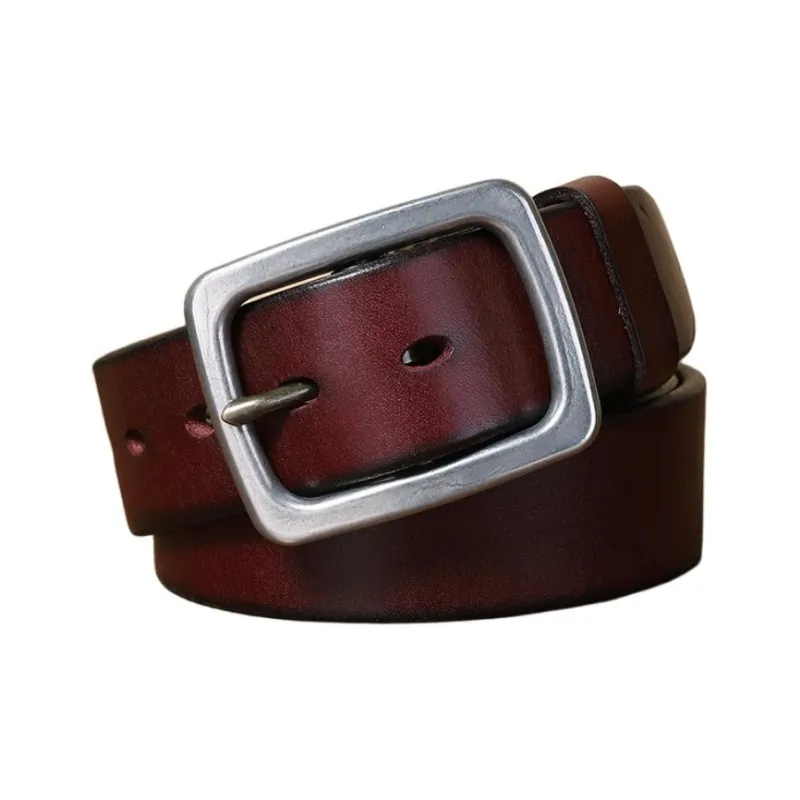 JEANSWEST Cow Leather Leather Belts Men's Width  3.8cm-3