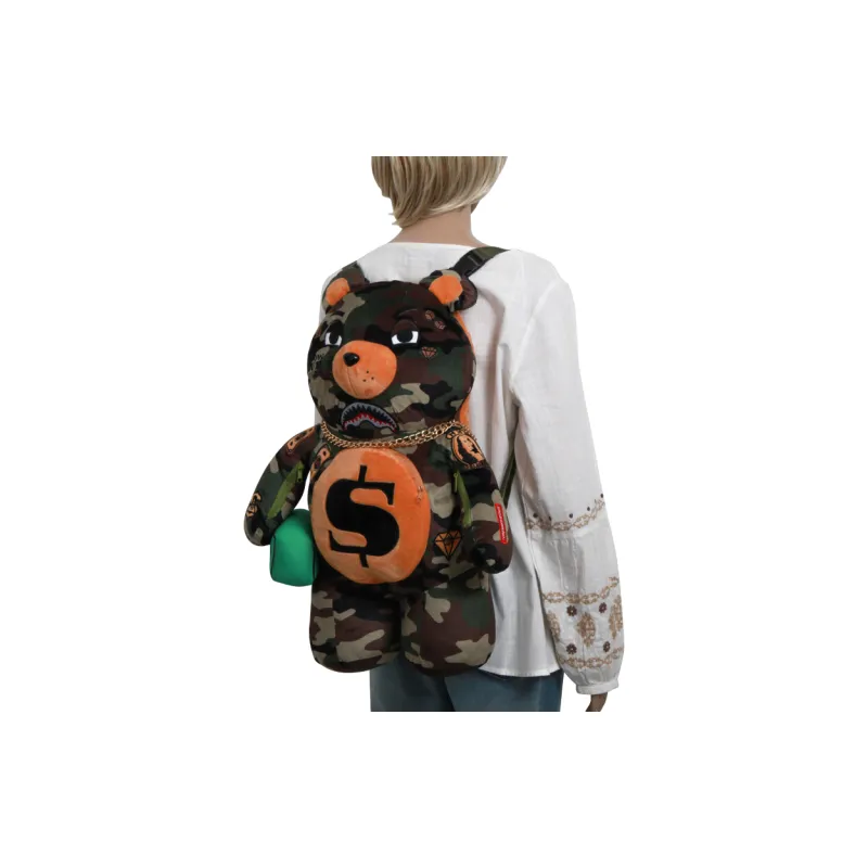 SPRAYGROUND Fabric Doll Bag Backpack Regular Unisex Army Green-5