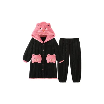 O'MESIK Pajama Set Women's Black & Multicolor