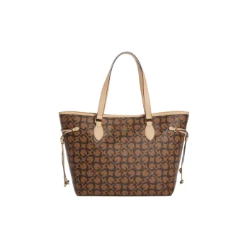 GUESS Artificial Leather Tote Bag, Shopping Bag, Handbag, Shoulder Bag Regular Women's Brown