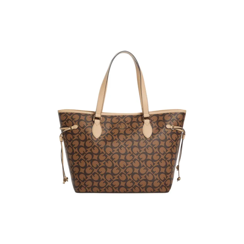 GUESS Artificial Leather Tote Bag, Shopping Bag, Handbag, Shoulder Bag Regular Women's Brown-0