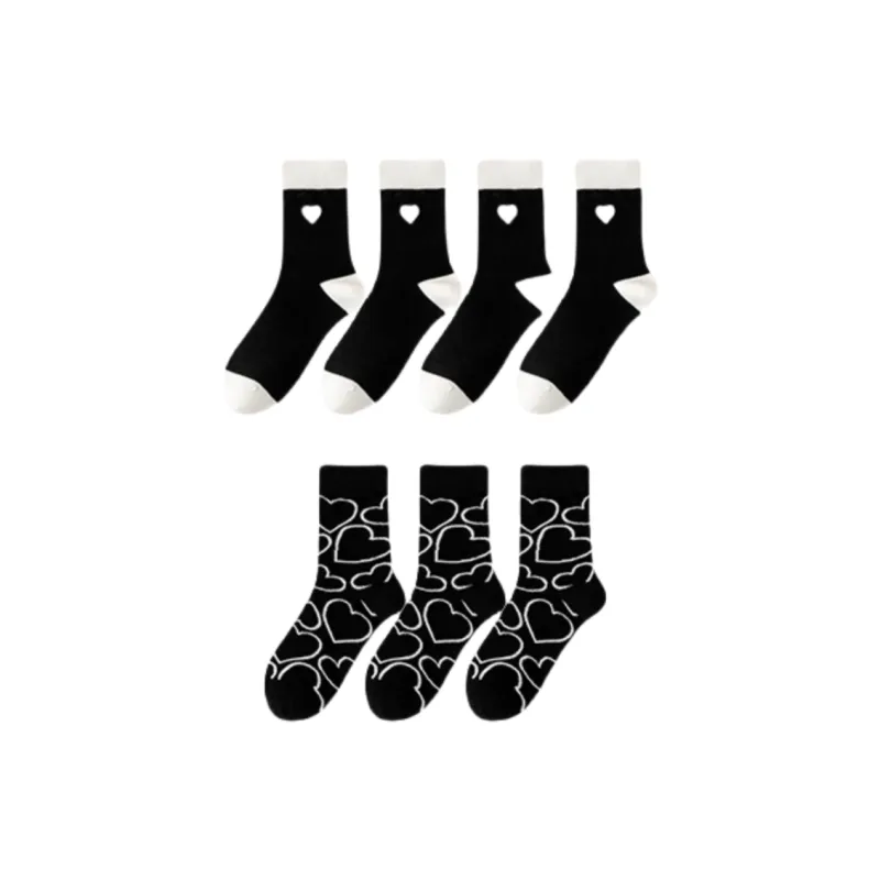 Lan Miao Mid Calf Socks Women's 7 Pack-4