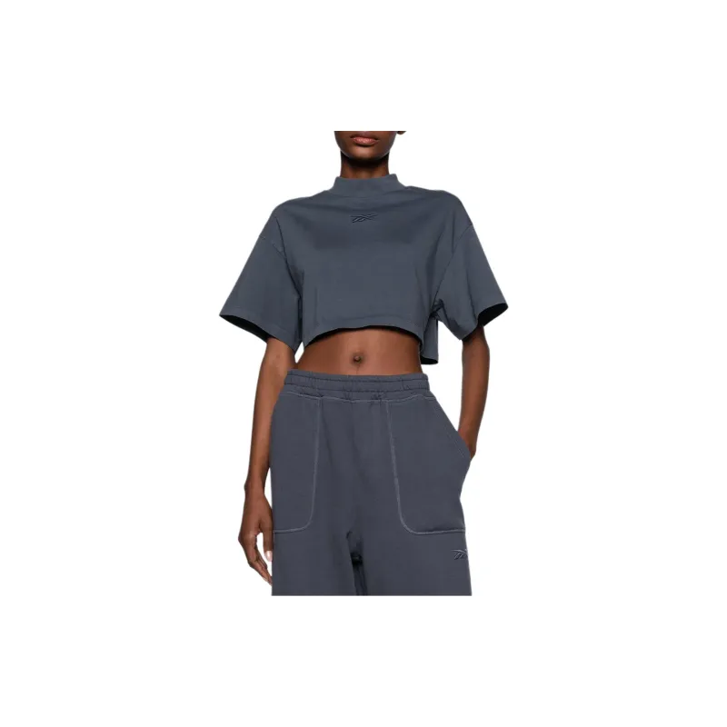 Reebok Logo-embroidered Cropped T-shirt-2