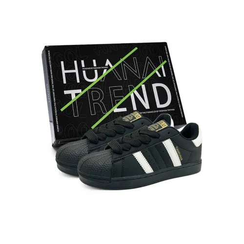 HUANAI Skateboard Shoes Unisex Low-Top Black