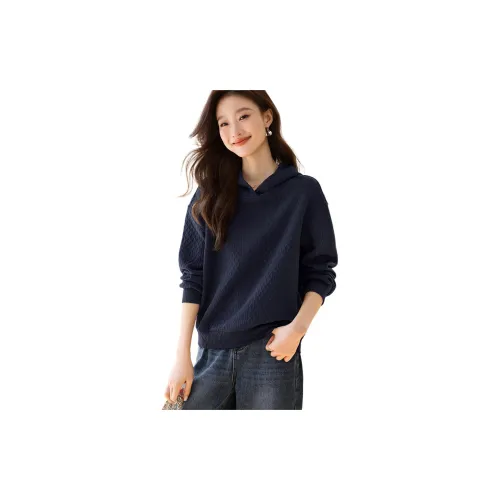 Mo Han Yi Mei Sweatshirts Women's Navy Blue