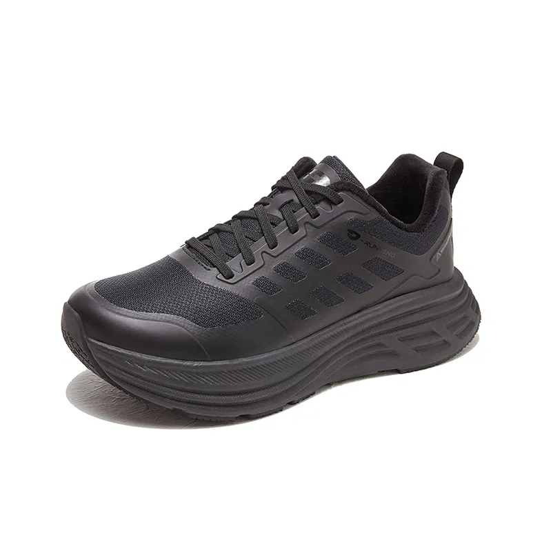 HOT POTATO Warm Cushioning Lightweight Slip Resistant Low Top Casual Trekking Shoes Unisex Warrior Black-1