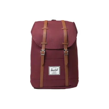 Herschel Water Repellent Fabric Travel Bag Backpack Tubas Unisex Retreat Dark Red