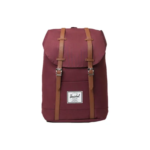 Herschel Water Repellent Fabric Travel Bag Backpack Tubas Unisex Retreat Dark Red
