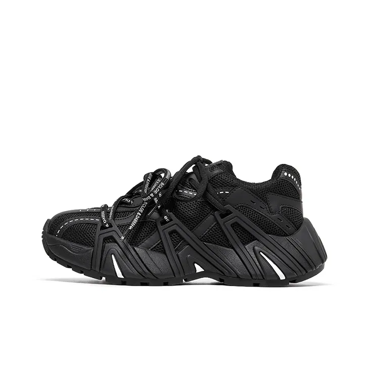 Acupuncture Height Increasing, Abrasion Resistant, Lightweight, And Breathable Low Top Chunky Sneakers Women's-0