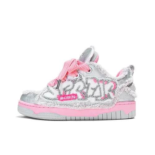 FY SPR Cats And Cats Height Increasing Slip Resistant Low Top Skateboard Shoes Women's Silver Pink
