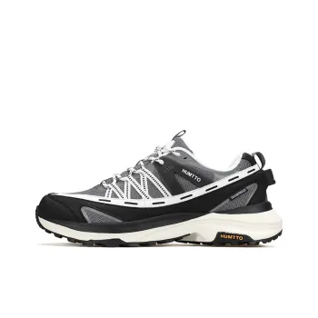 HUMTTO Cushioning Support Low Top Trekking Shoes Men's White Gray Black