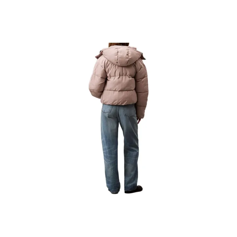 CALVIN KLEIN Puffer Jacket Women's Khaki-1