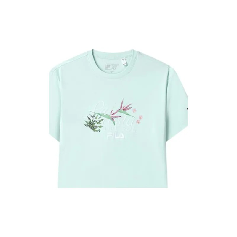 FILA Regular T Shirt Women's Sky Lake Green-2