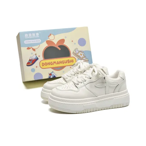 Anime story Skateboard Shoes Women's Low-Top White