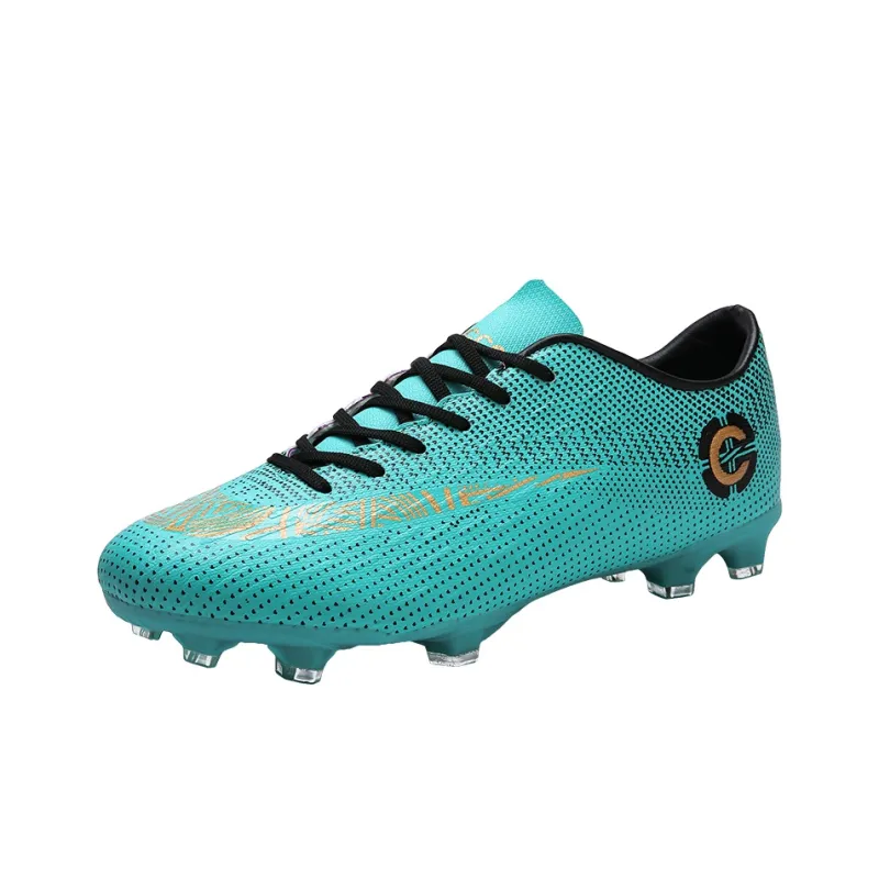 Prince McQueen FG Rubber Long Studs Artificial Ground Anti-Slip And Wear-Resistant Coverage Soccer Shoes Unisex Black-13