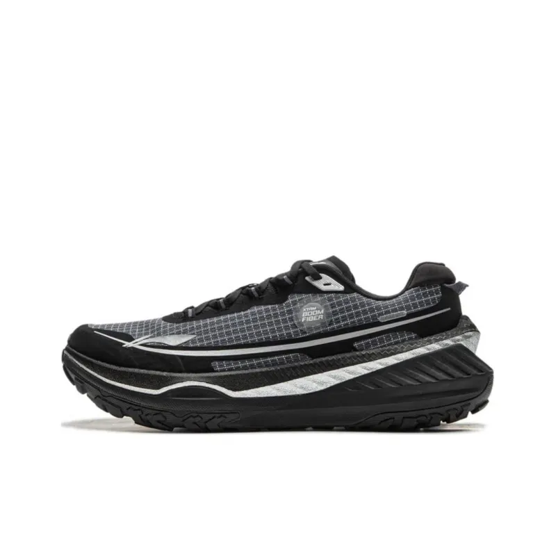 LiNing Di Lu V2 Cushioning Anti Slip And Wear Resistant Rebound Low Top Trail Running Shoes Men's Black-0