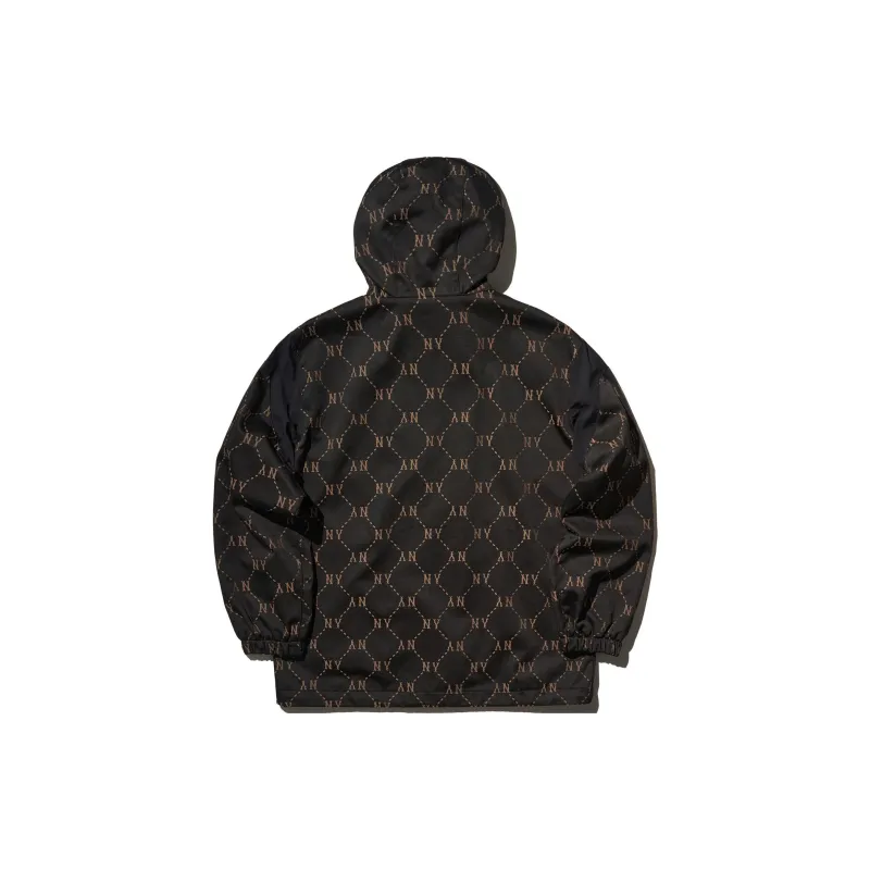 MLB Dia Monogram JQD Trench Coat Unisex Black-1