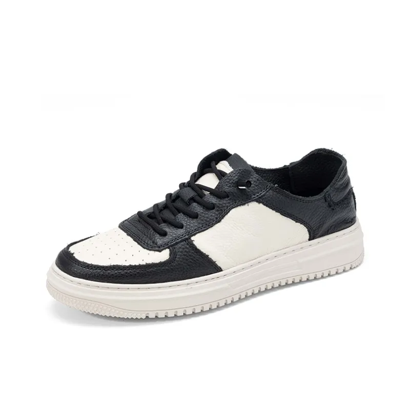 JOSINY Slip Resistant Low Top Stylish Skateboarding Shoes Men's Black Beige 2024-2