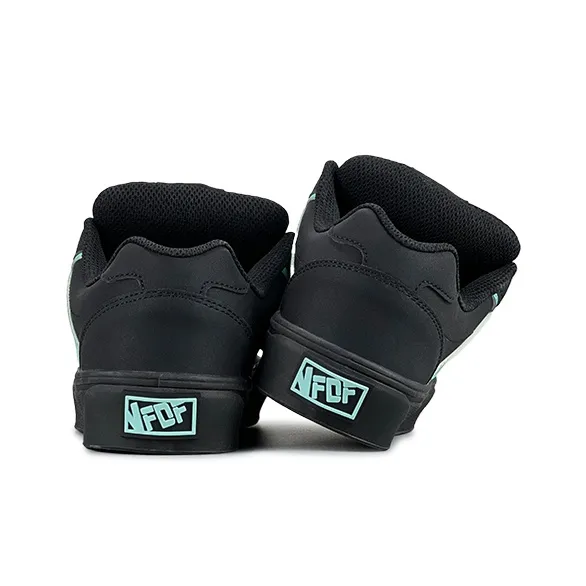 VFDF Puffy Shoes Anti Slip And Wear Resistant Breathable Low Top Skateboard Shoes Unisex Black Green-3