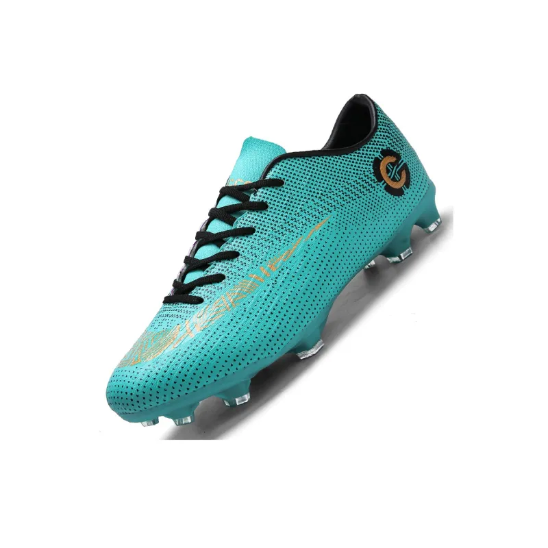 Prince McQueen FG Rubber Long Studs Artificial Ground Anti-Slip And Wear-Resistant Coverage Soccer Shoes Unisex Black-12