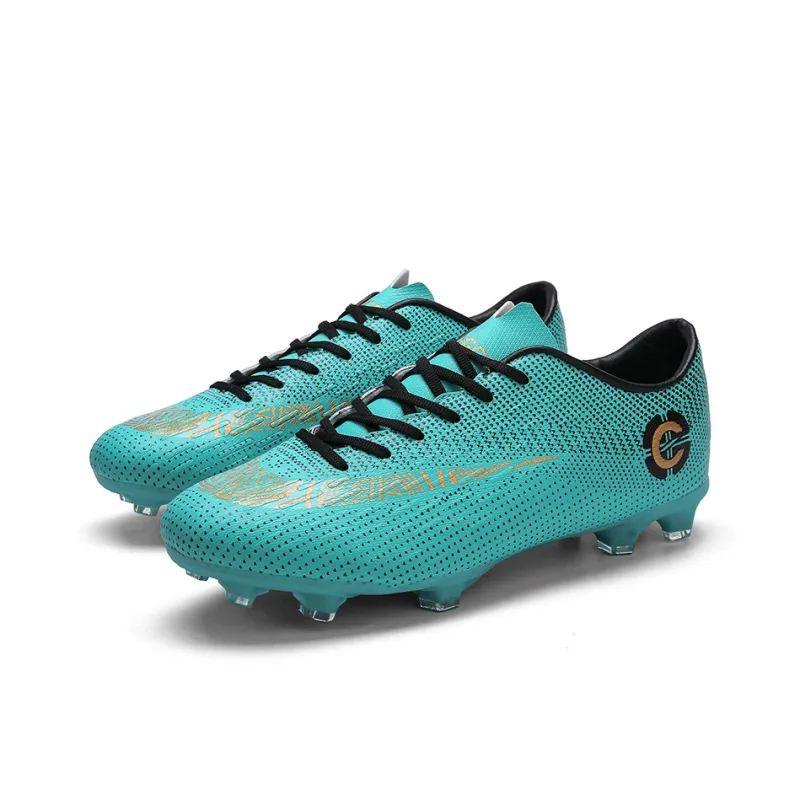 Prince McQueen FG Rubber Long Studs Artificial Ground Anti-Slip And Wear-Resistant Coverage Soccer Shoes Unisex Black-11