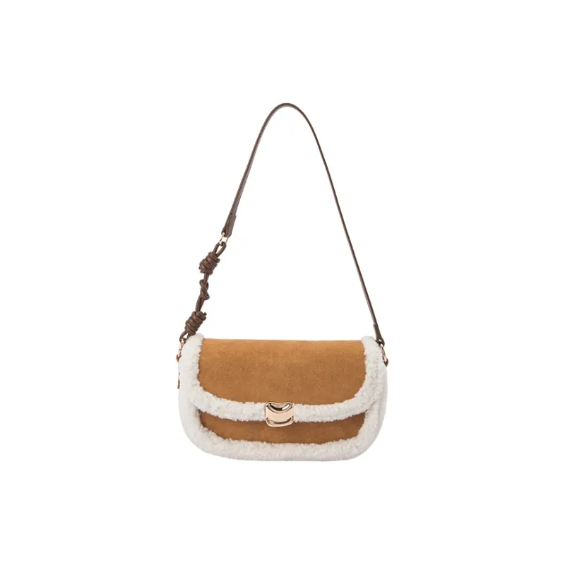 SEM/R Fabric, Synthetic Leather Shoulder Bag Women's Caramel Brown-0