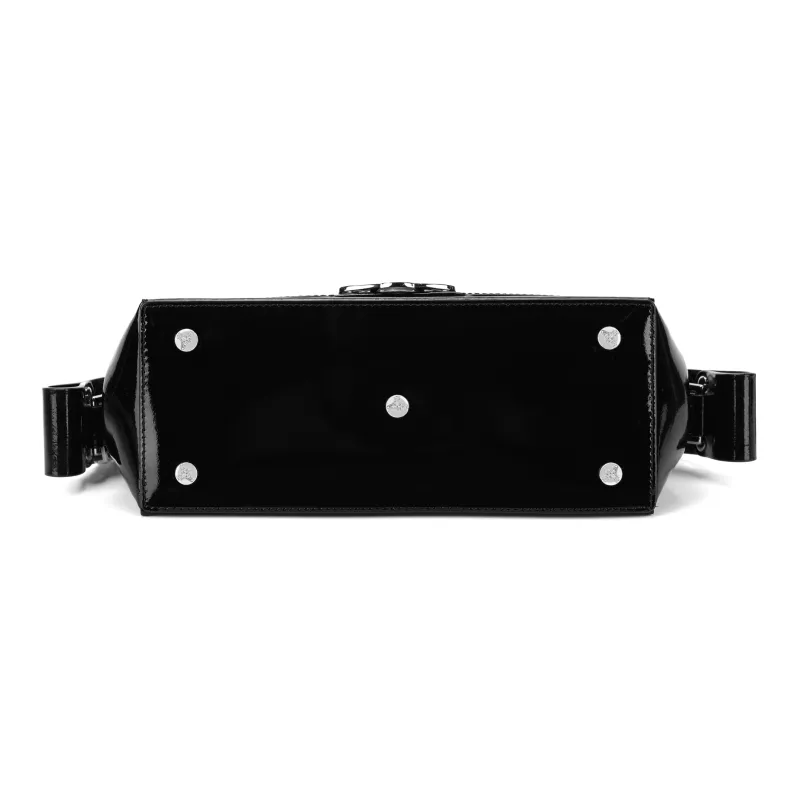 Vivienne Westwood HAZEL Cow Leather Shoulder Bag Baguette Bag One Shoulder Handbag Medium Size Women's Black-6