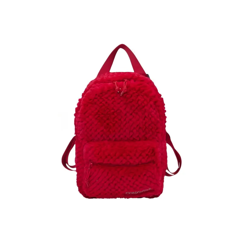 Converse Faux Fur Backpack Regular Unisex Red-0