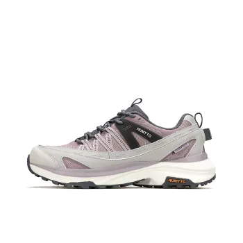 HUMTTO Anti Slip Wear Resistant Low Top Hiking Shoes Women's White Gray