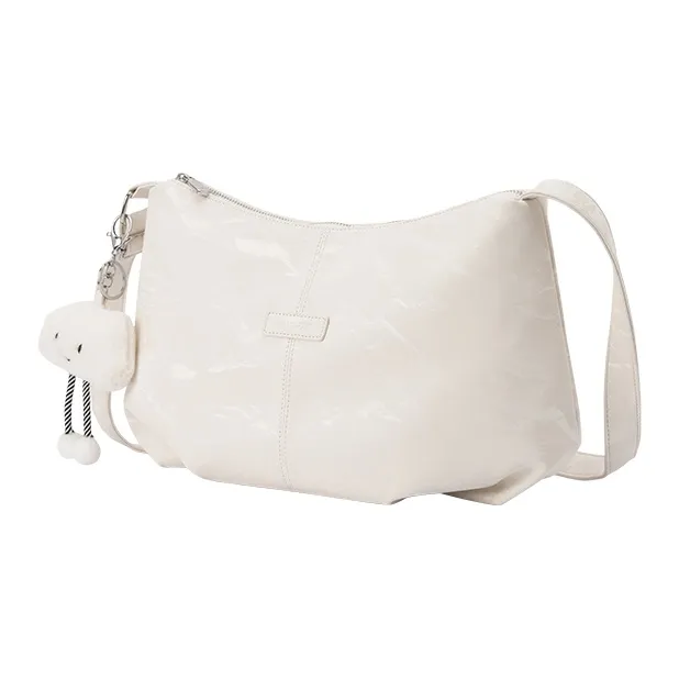 SEM/R PU Dumpling Bag, Crossbody Bag Tubas Women's Gray Tone/Ecru-4