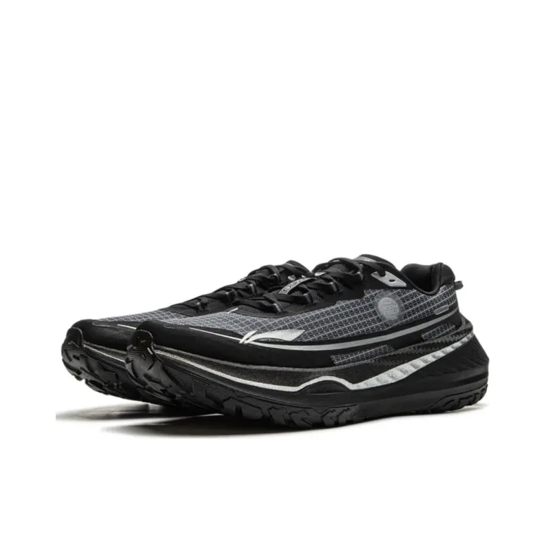 LiNing Di Lu V2 Cushioning Anti Slip And Wear Resistant Rebound Low Top Trail Running Shoes Men's Black-2
