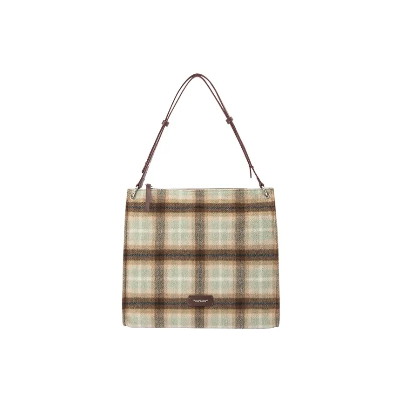 SEM/R Fabric Totes Handbag Shoulder Bag Regular Women's Green Coffee Tone/Blue Coffee Tone-0