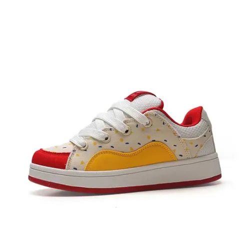 WJA Low Top Skateboard Shoes Women's Rice Rainbow