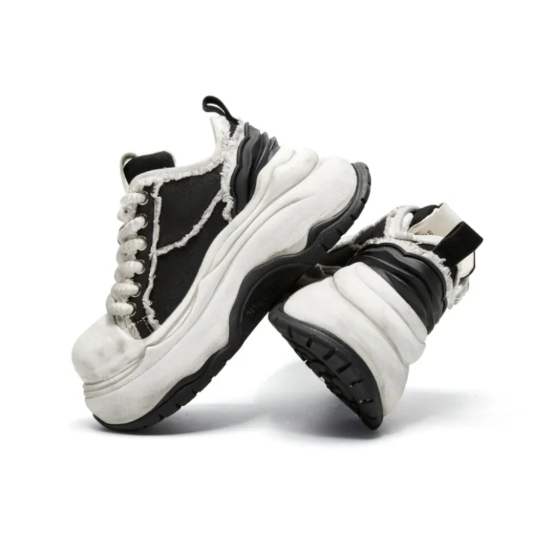 CHERYKALLY Wear-Resistant Breathable Height Increasing Low-Top Skateboard Shoes Women's-3
