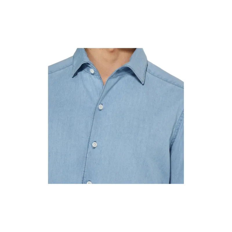 Ermenegildo Zegna Long Sleeved Denim Shirt-3