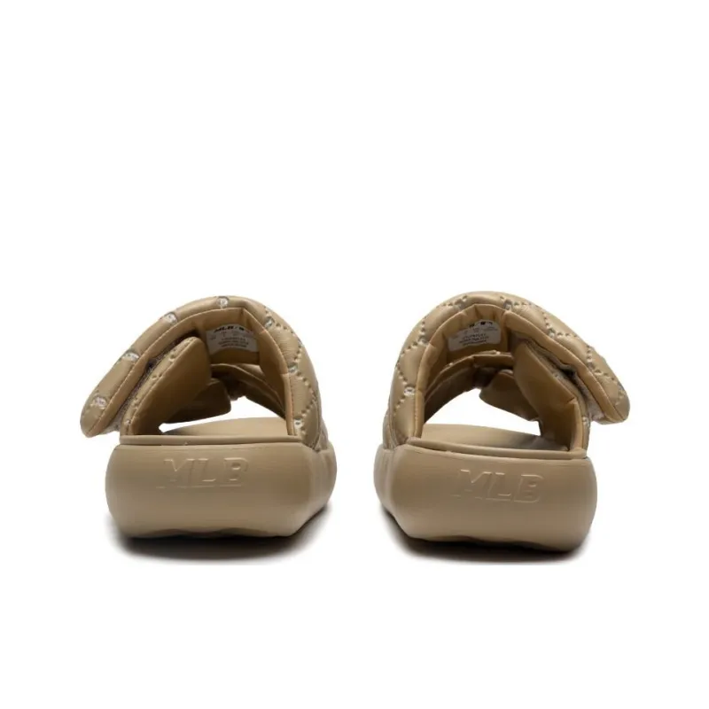 MLB Slipper Crystal Antibacterial Slide Slippers Unisex Light Camel-4