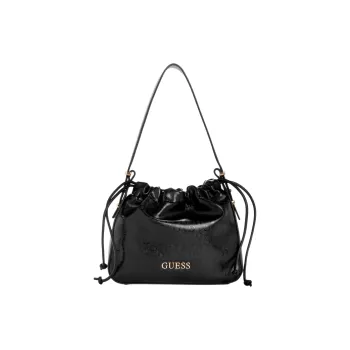 GUESS Artificial Leather Hobo Bag Shoulder Bag Small Size Women's Black
