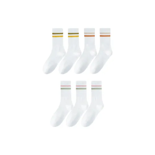 Lan Miao Mid Calf Socks Women's 7 Pack