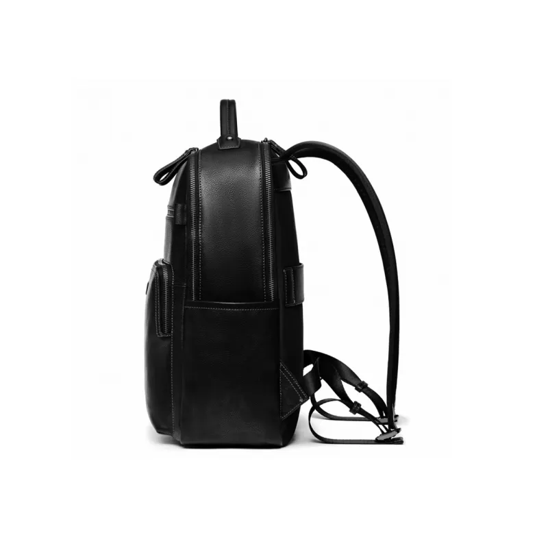 SEPTWOLVES Top Grain Cow Leather Backpack Regular Men's Black-3
