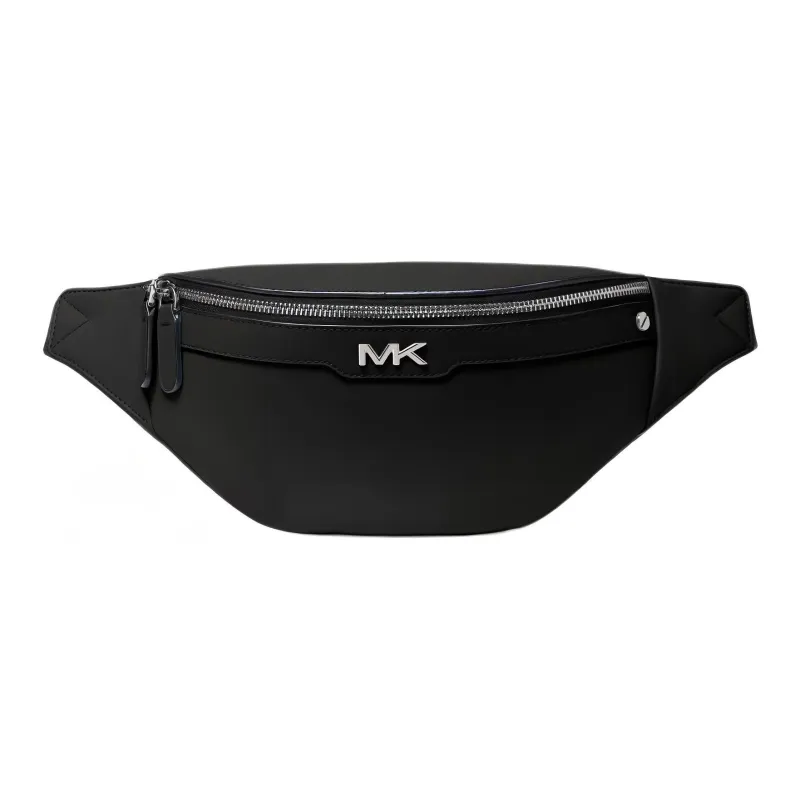 MICHAEL KORS Cow Leather Sling Bag, Fanny Pack, Shoulder Bag, Crossbody Bag Trumpets Men's Black-0