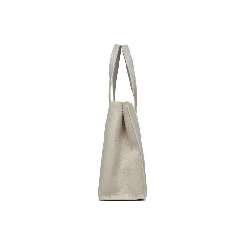 Furla 1927 Collection Textured Calfskin Tote Bag Shopping Bag One Shoulder Handbag Large Size Women's Cotton Candy-1