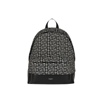 BALMAIN Cotton Backpack Men's Black