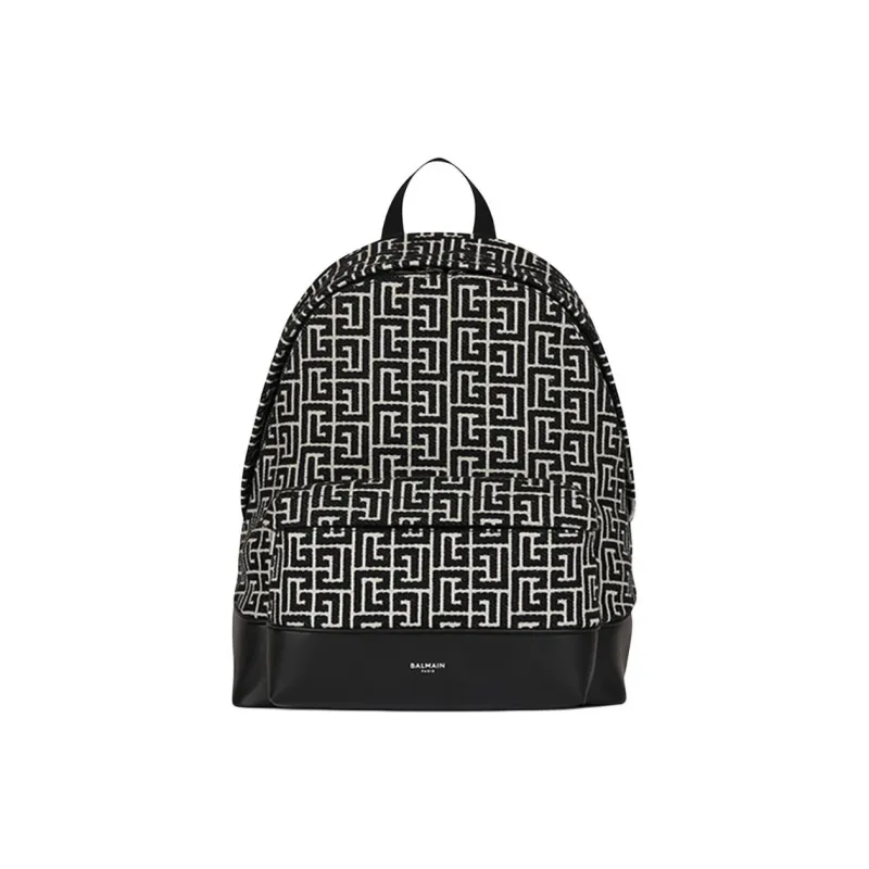 BALMAIN Cotton Backpack Men's Black-0