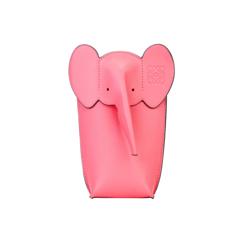 LOEWE Elephant Pocket In Classic Calfskin New Candy-0