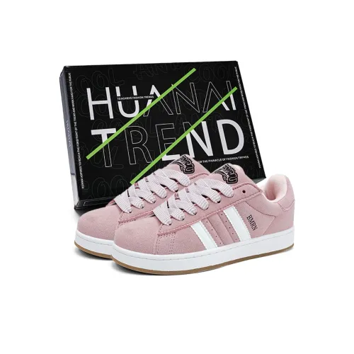 HUANAI Skateboard Shoes Unisex Low-Top White/Pink