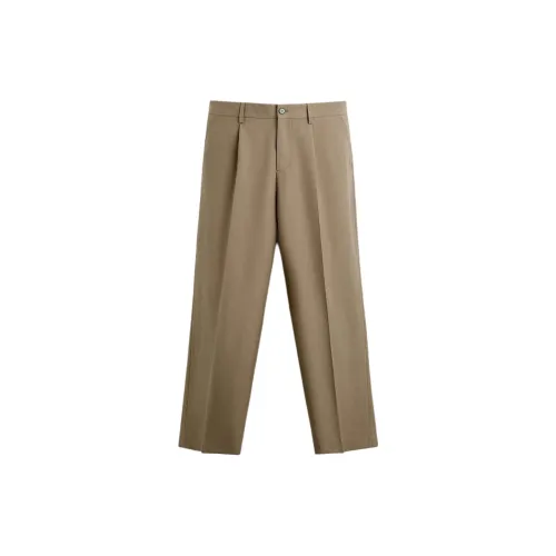 ZARA Suit Trousers Men Brown/Dark Taupe